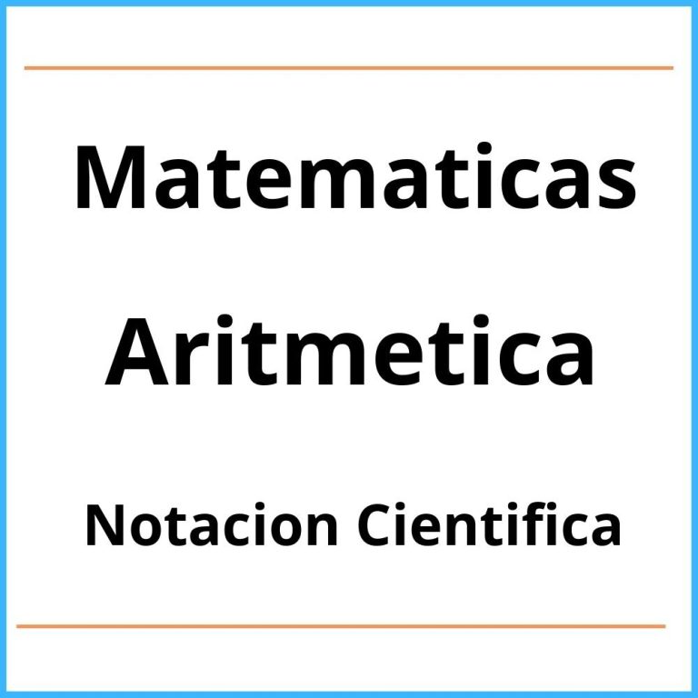 Ejercicios De Notacion Cientifica Para Secundaria Pdf